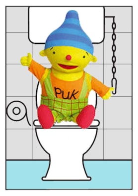 puk op de wc