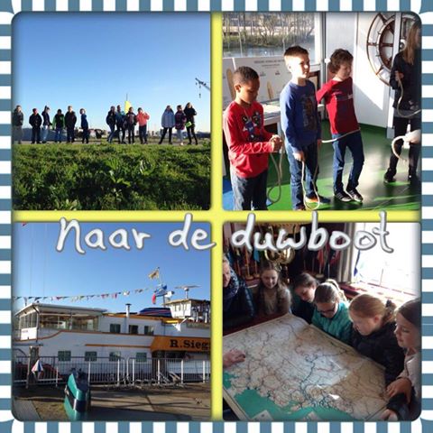 Bezoek duwboot groep 7 van 7/8